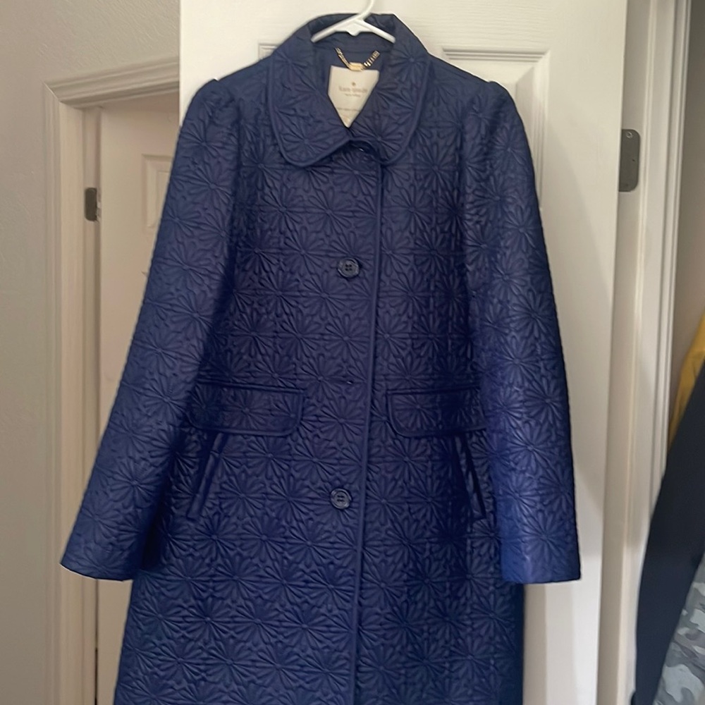 Kate Spade Navy spring jacket like new, one button missing, size Large